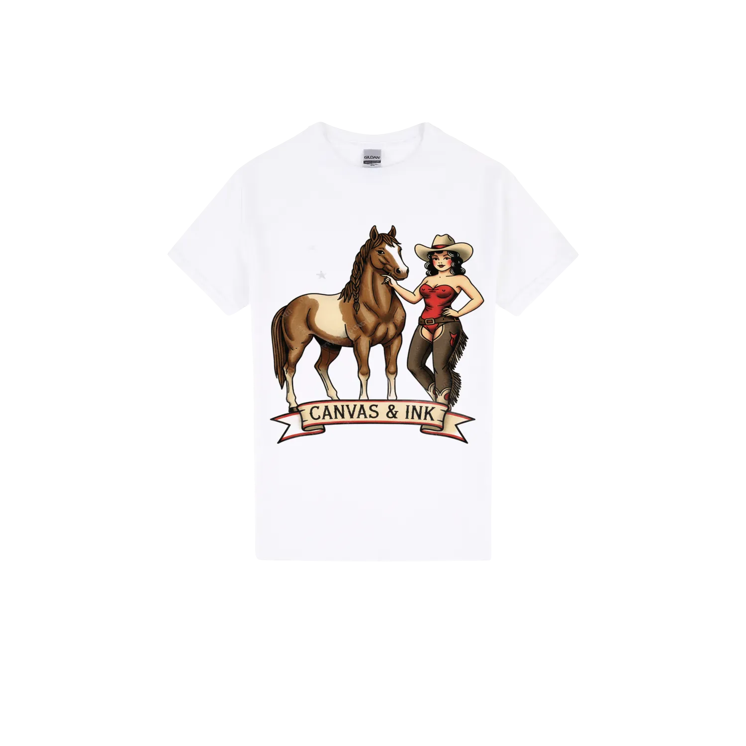 White front flat lay