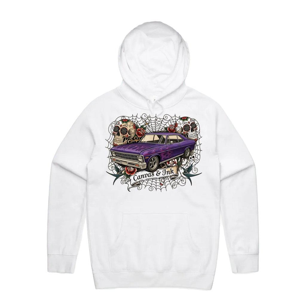 White front flat lay