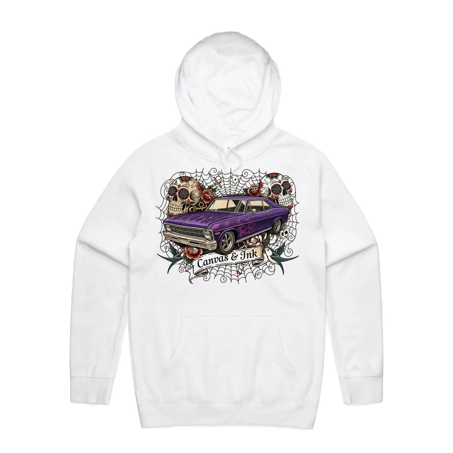 White front flat lay