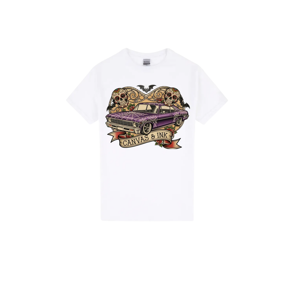 White front flat lay