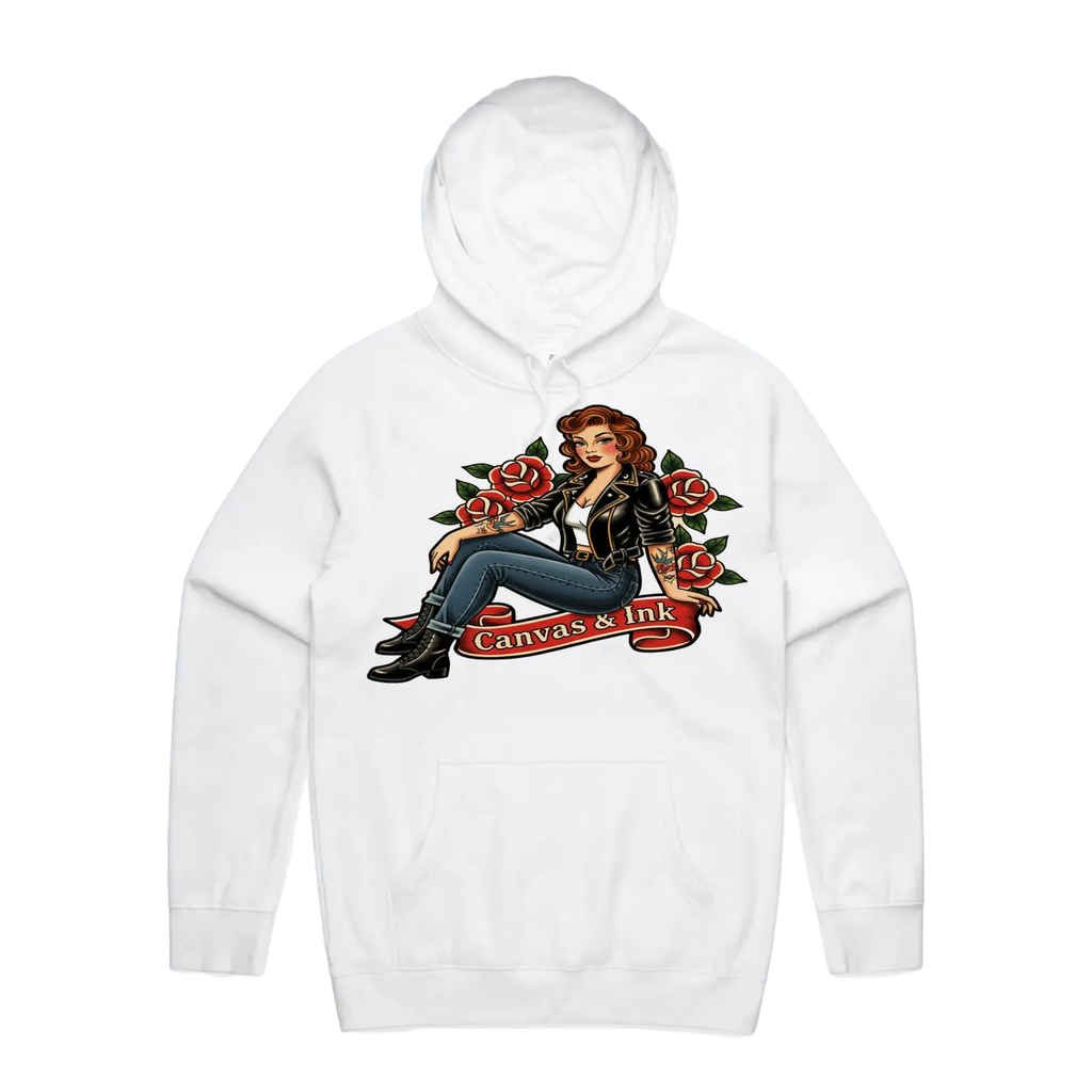 White front flat lay