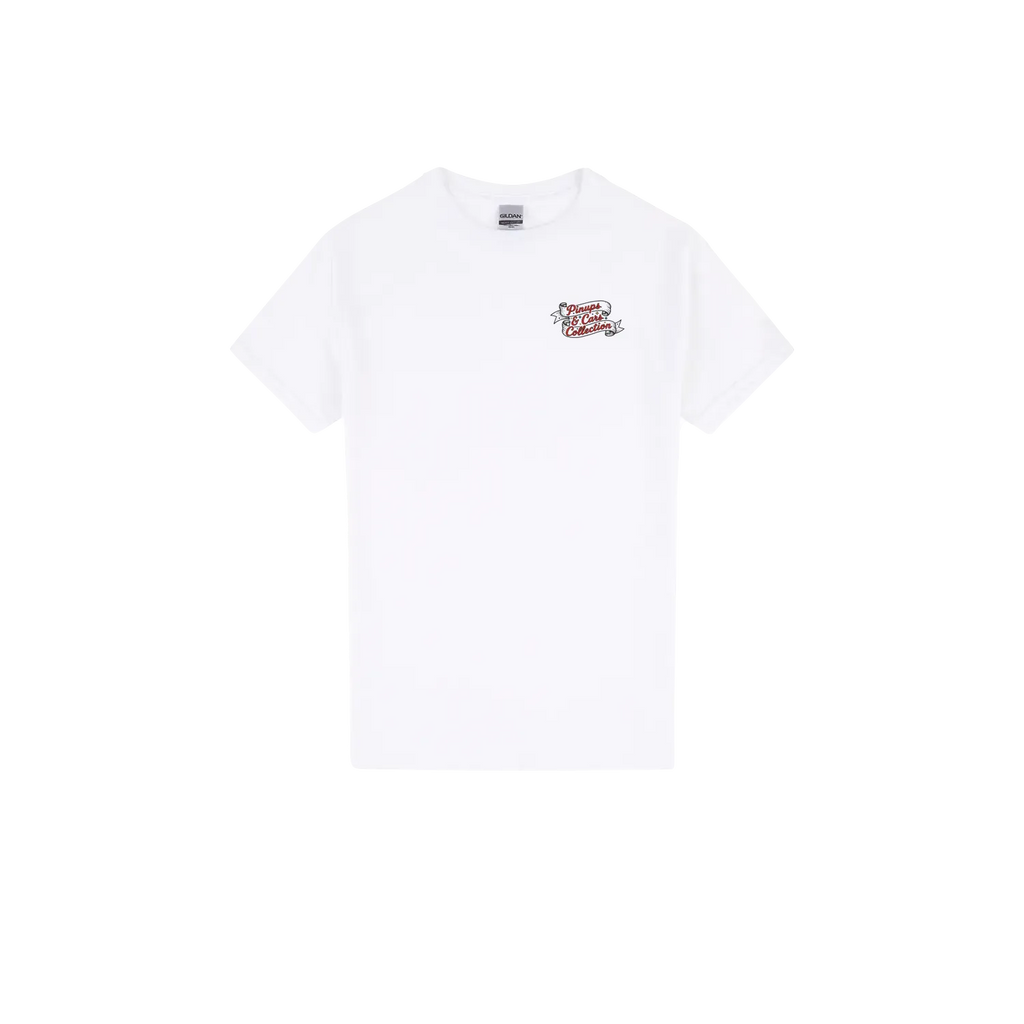 White front flat lay