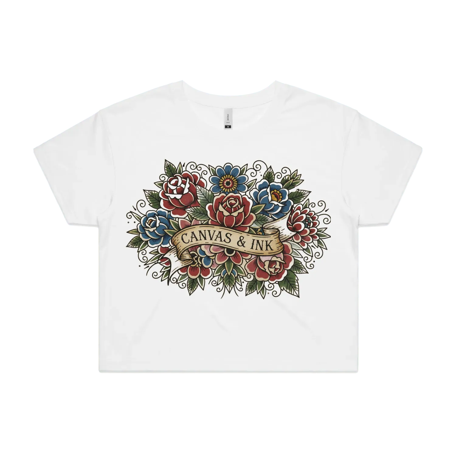 White front flat lay