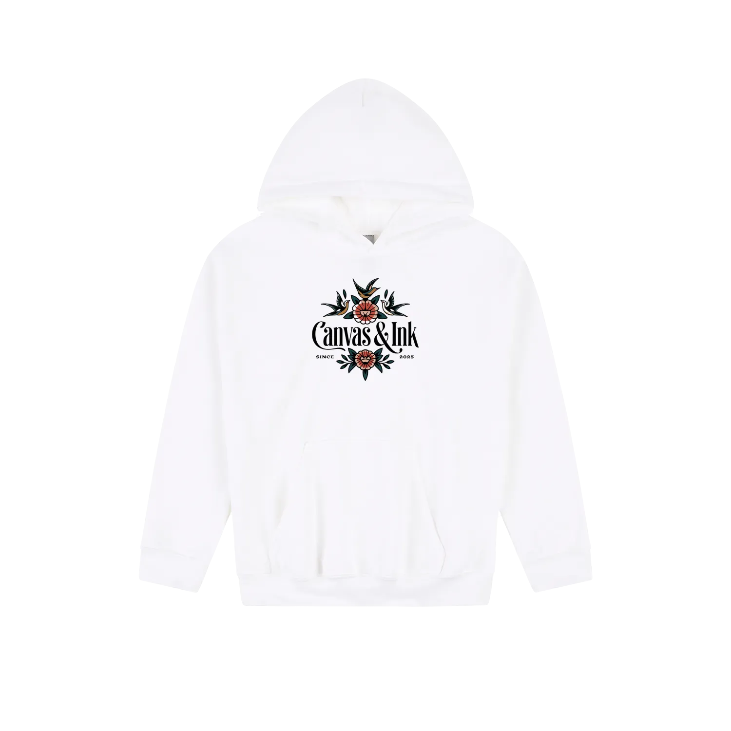 White front flat lay