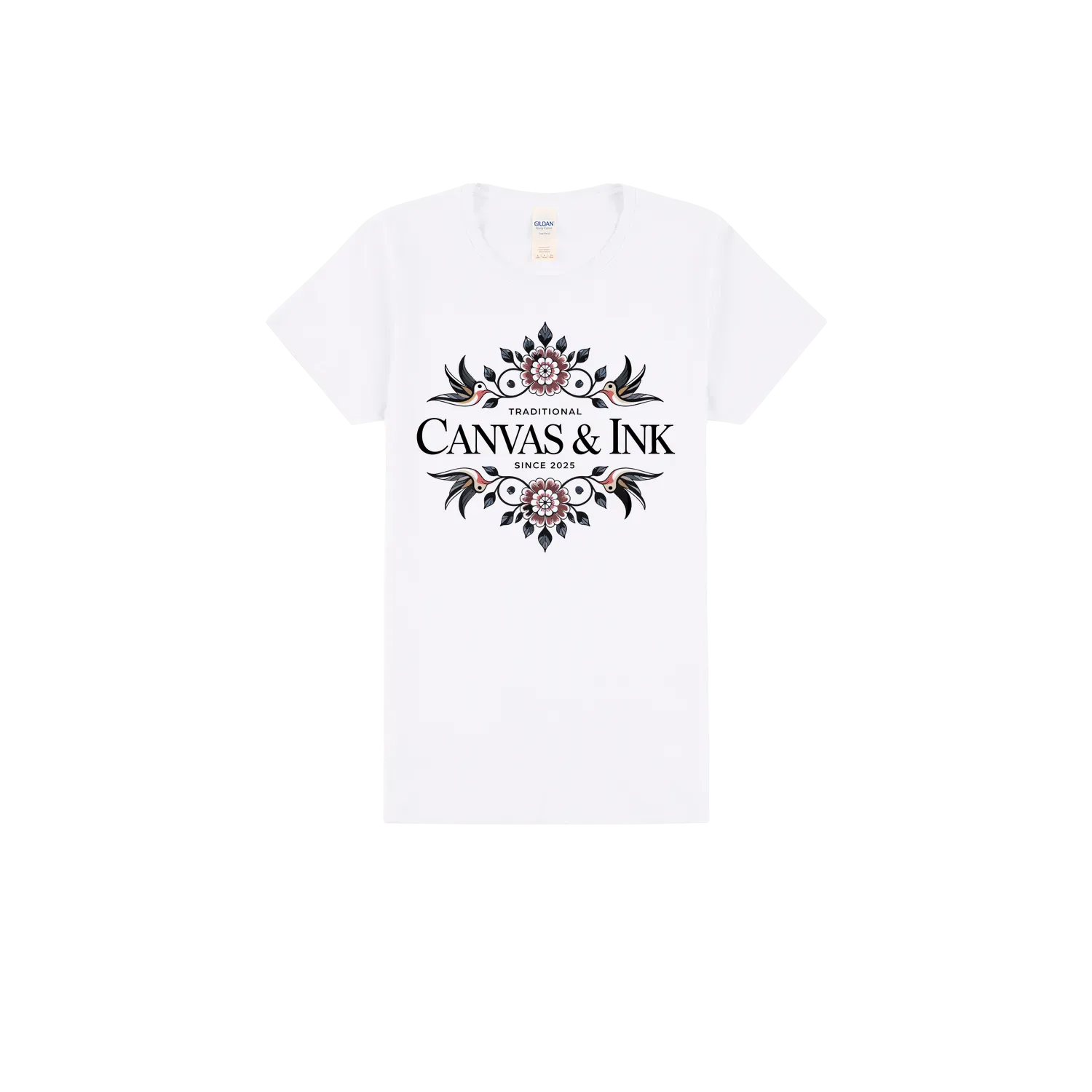 White front flat lay