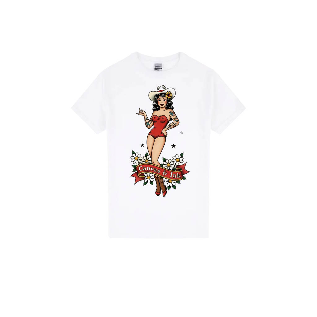 White front flat lay