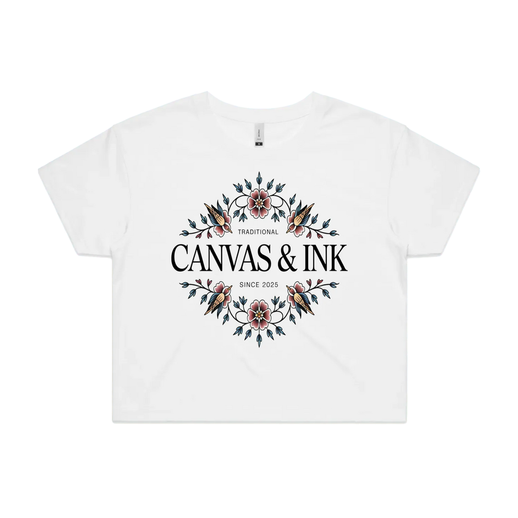 White front flat lay