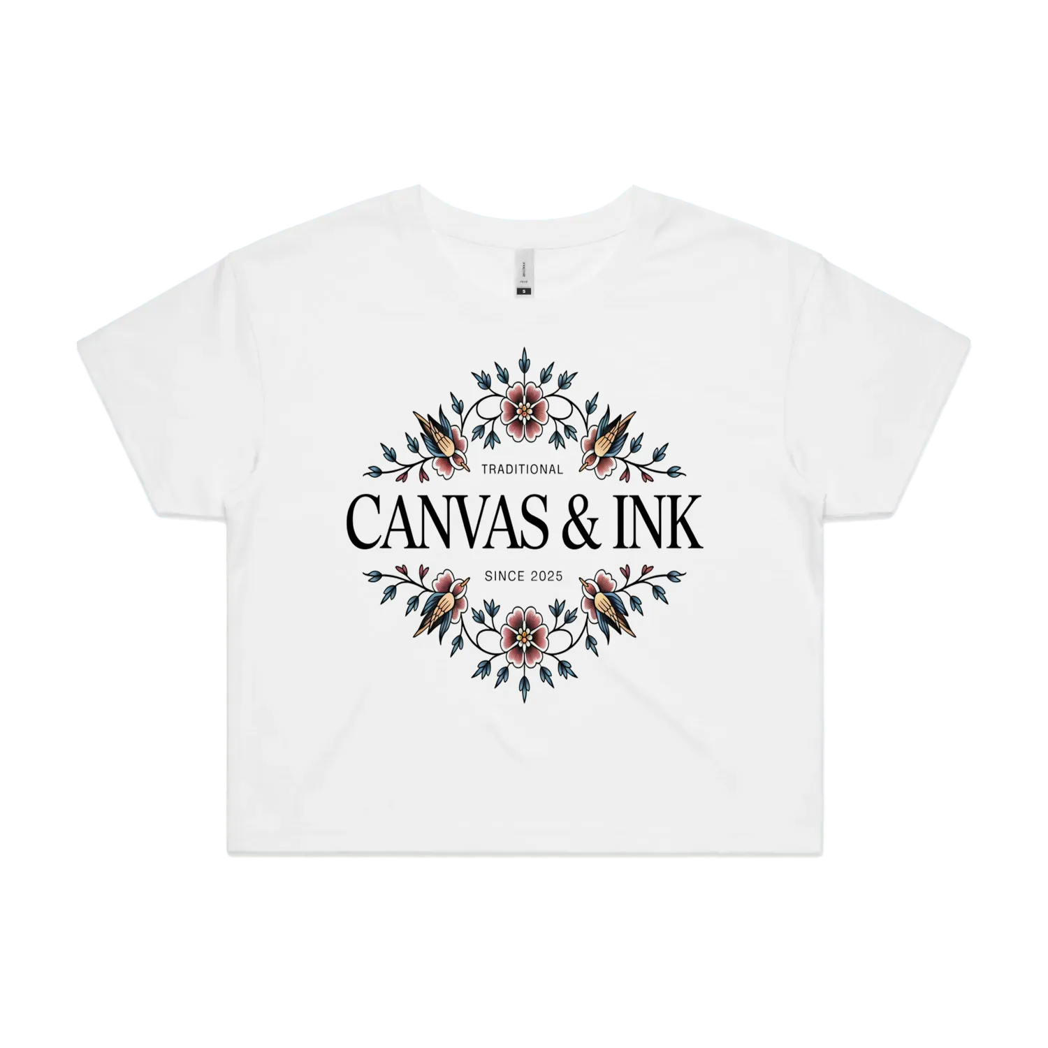 White front flat lay