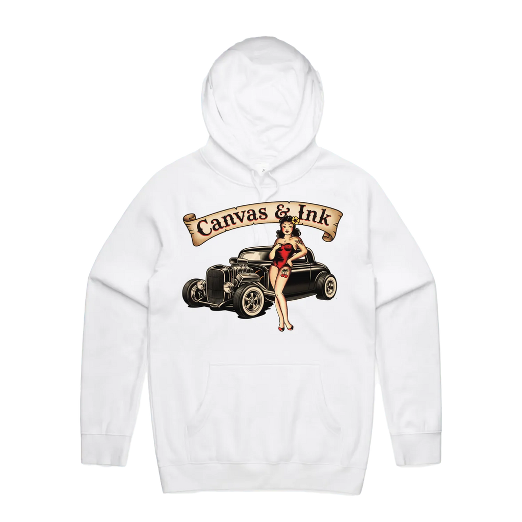 White front flat lay