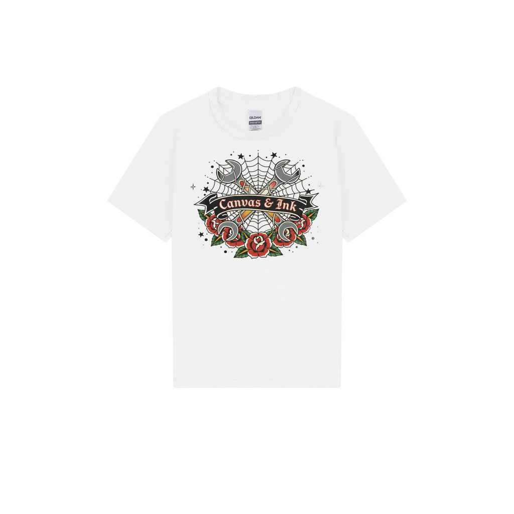 White front flat lay