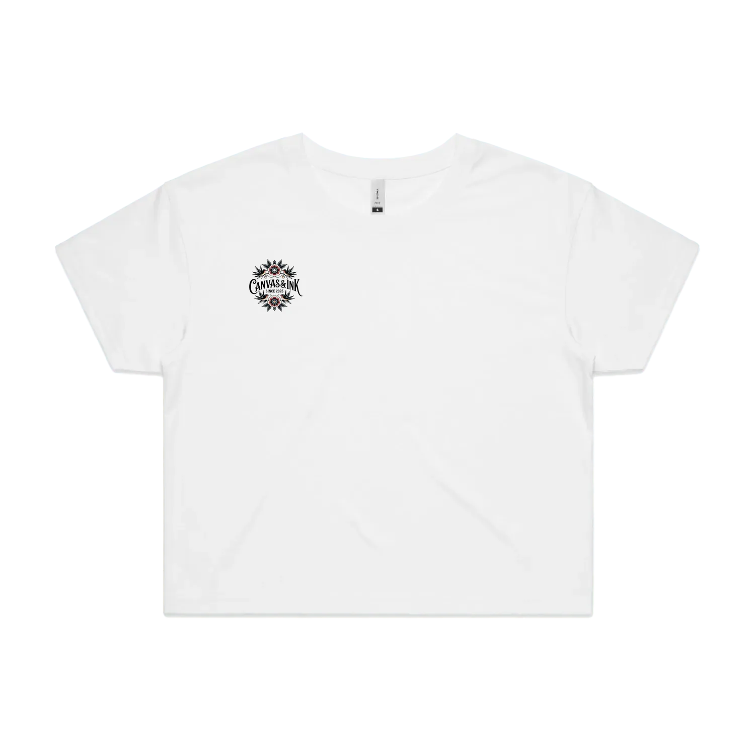 White front flat lay