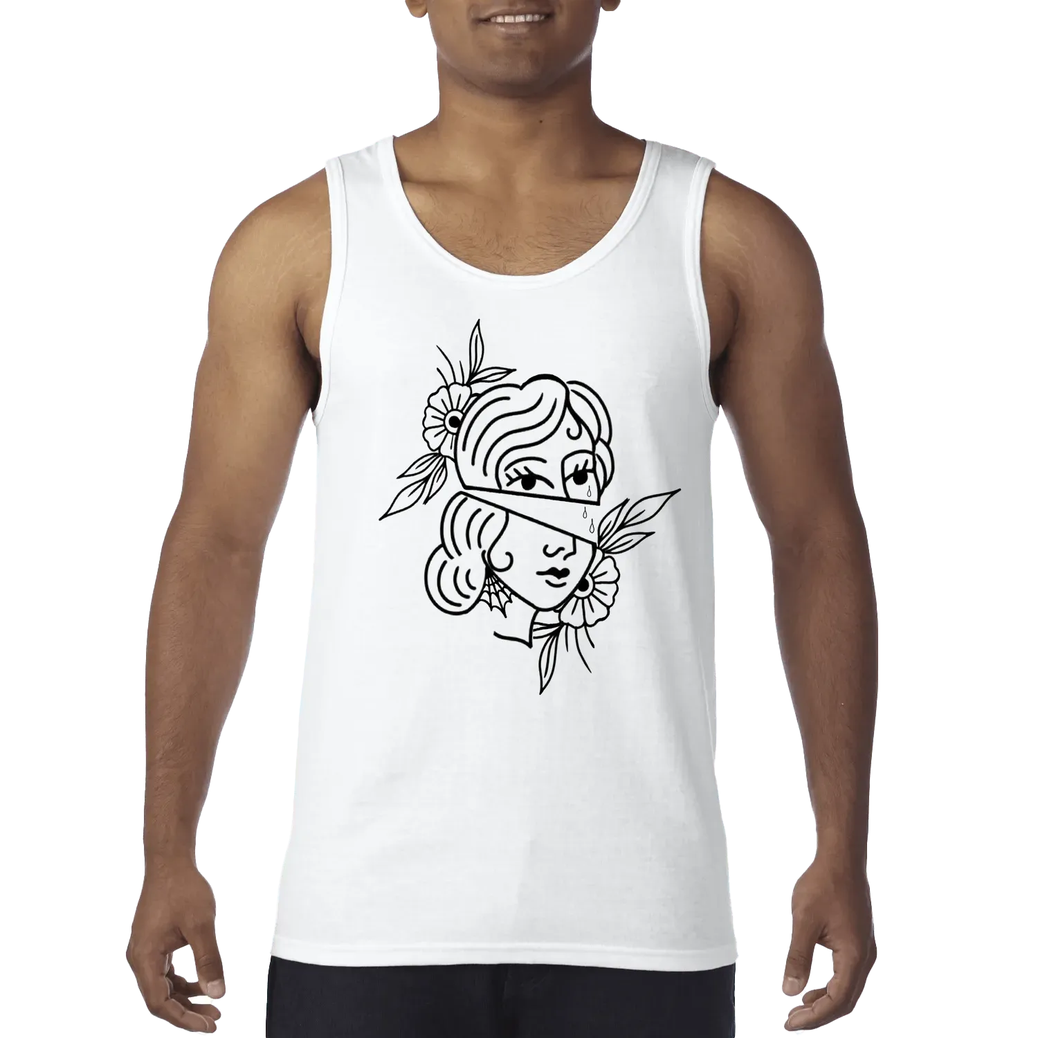 White front flat lay