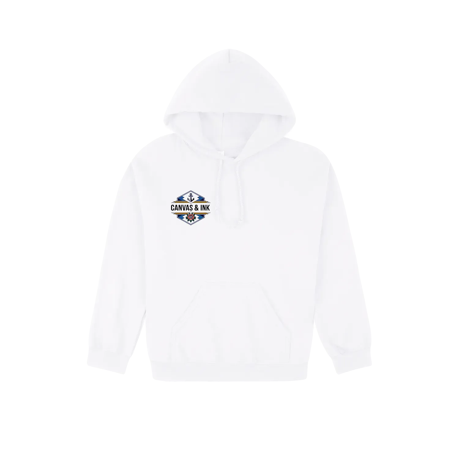 White front flat lay