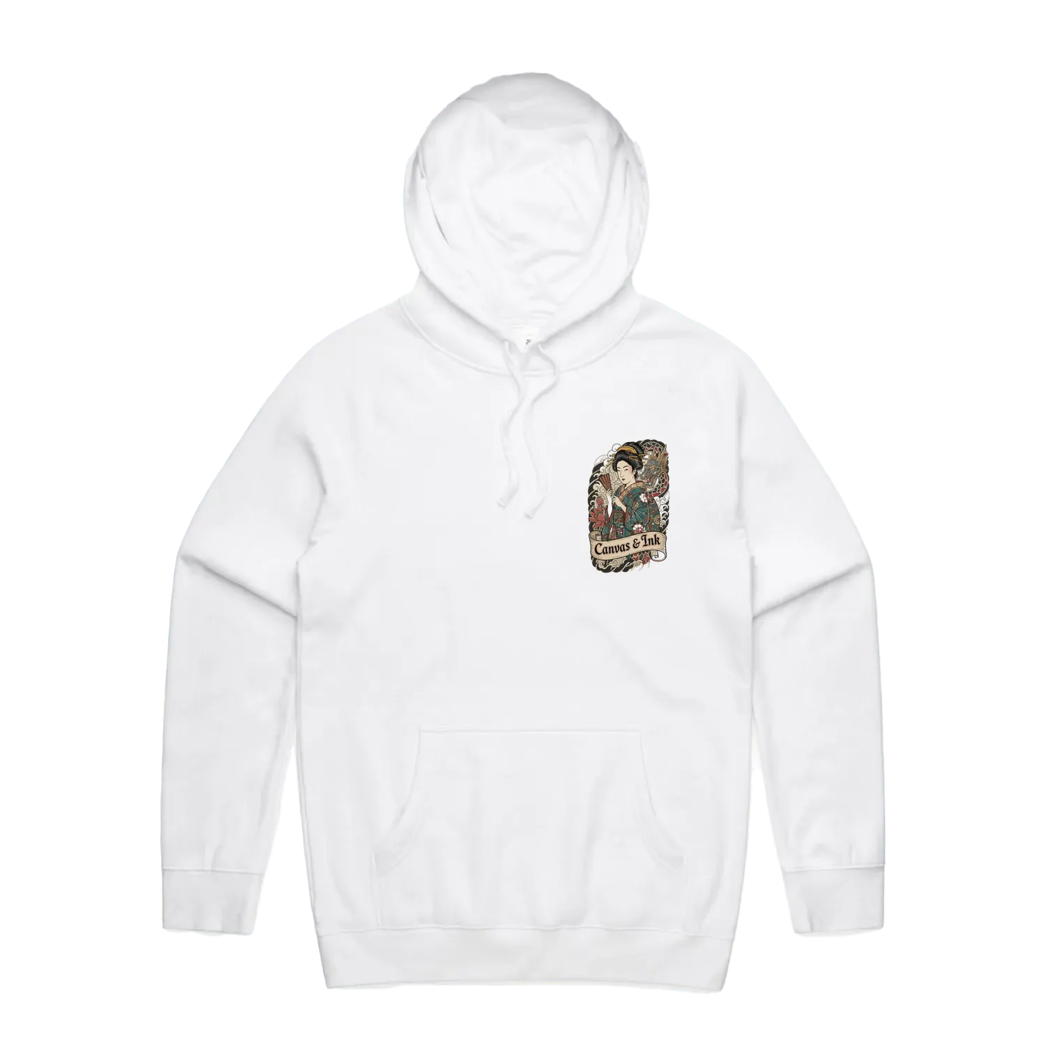 White front flat lay