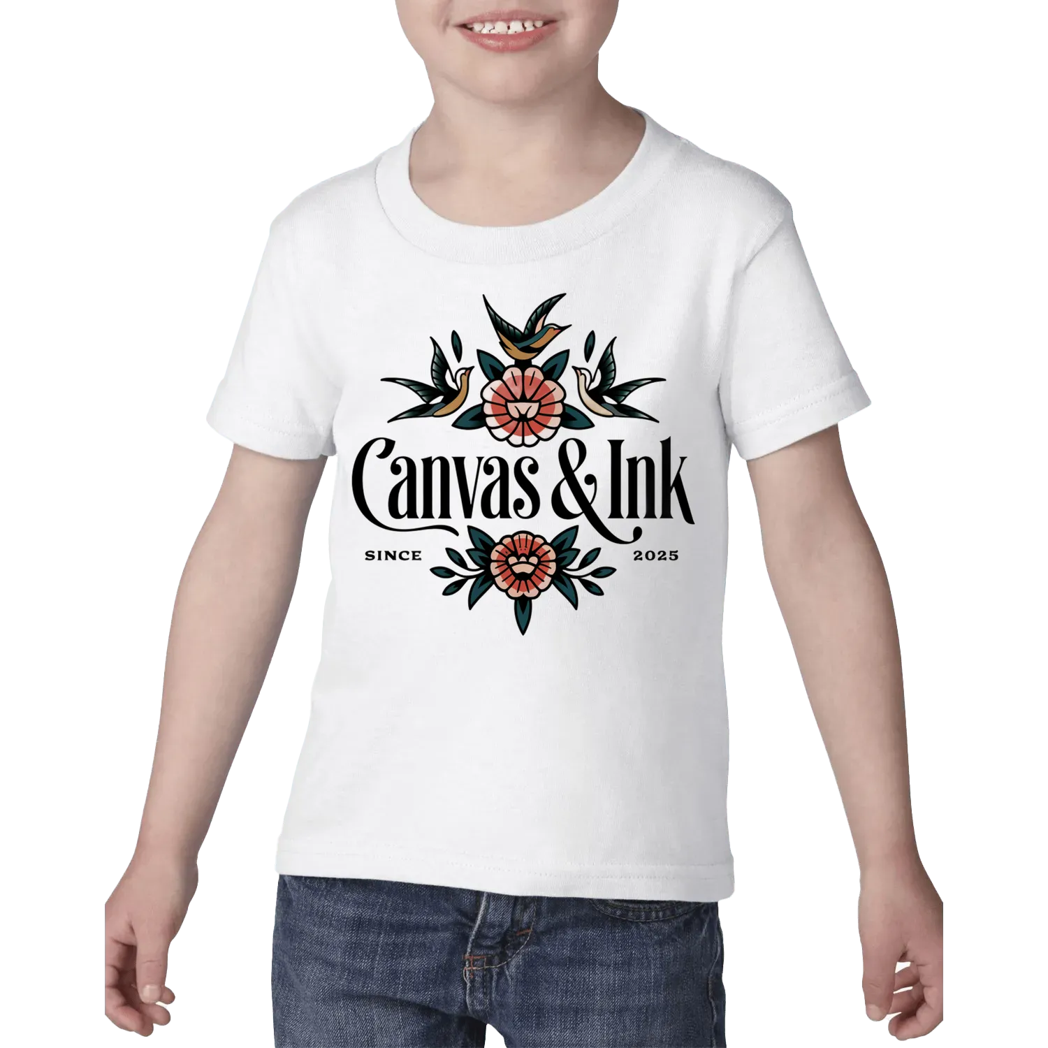 White front flat lay