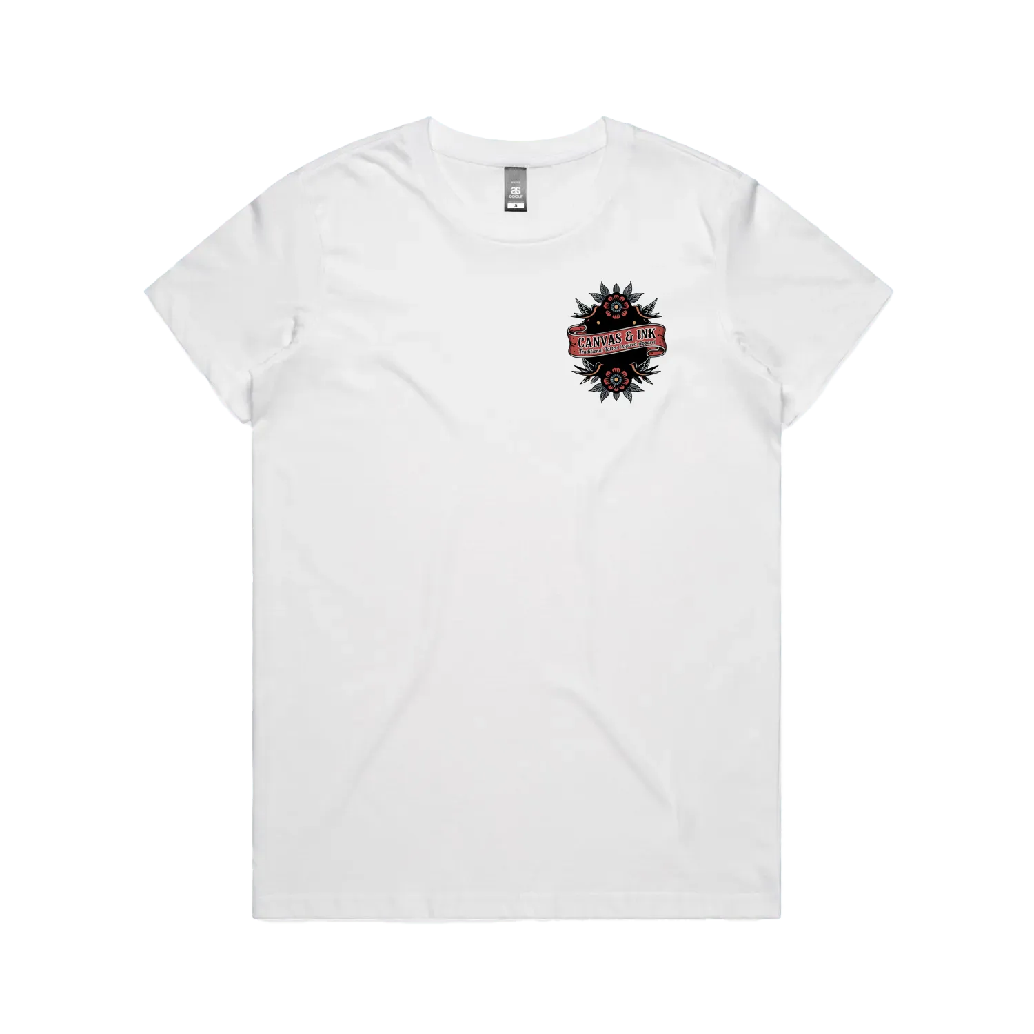 White front flat lay