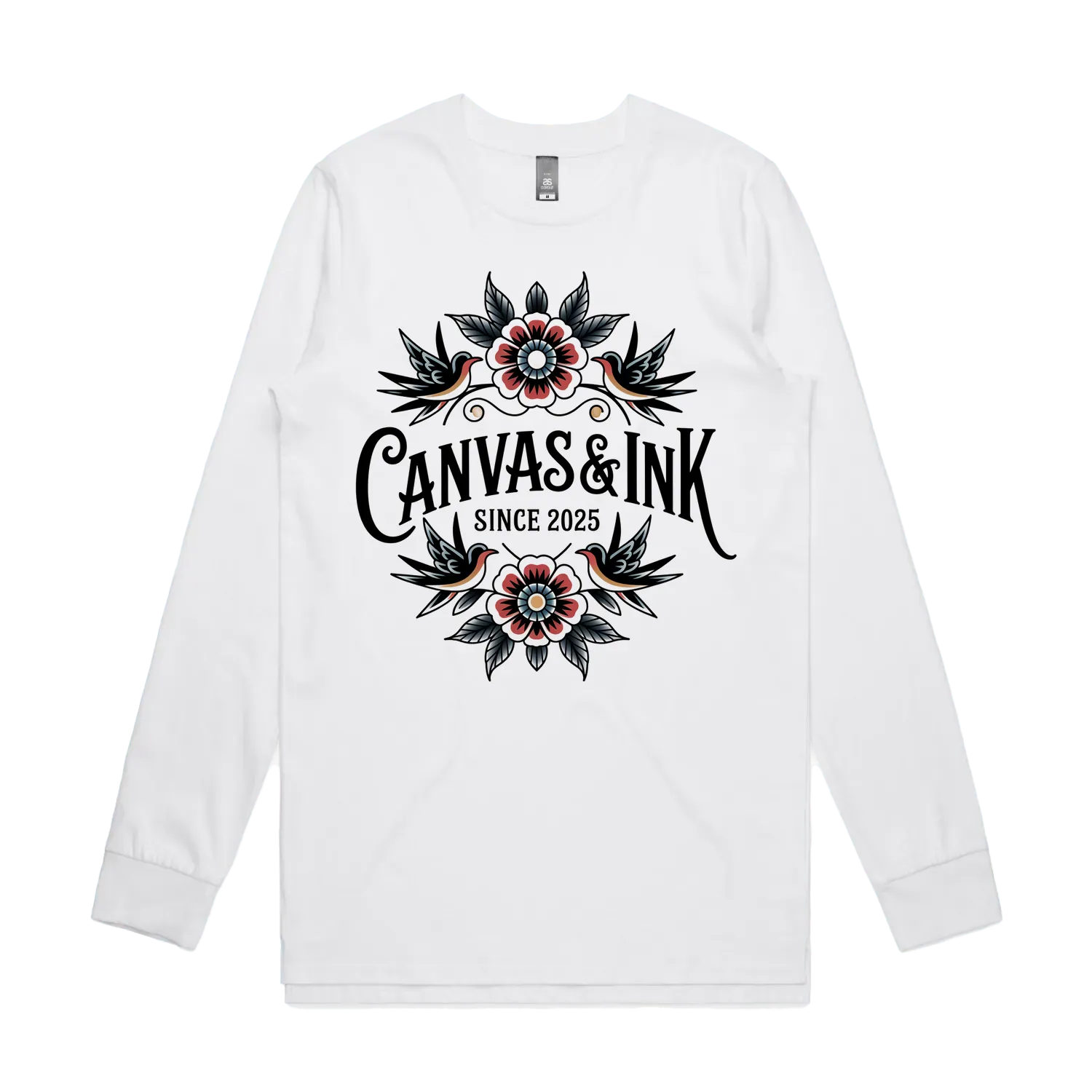 White front flat lay