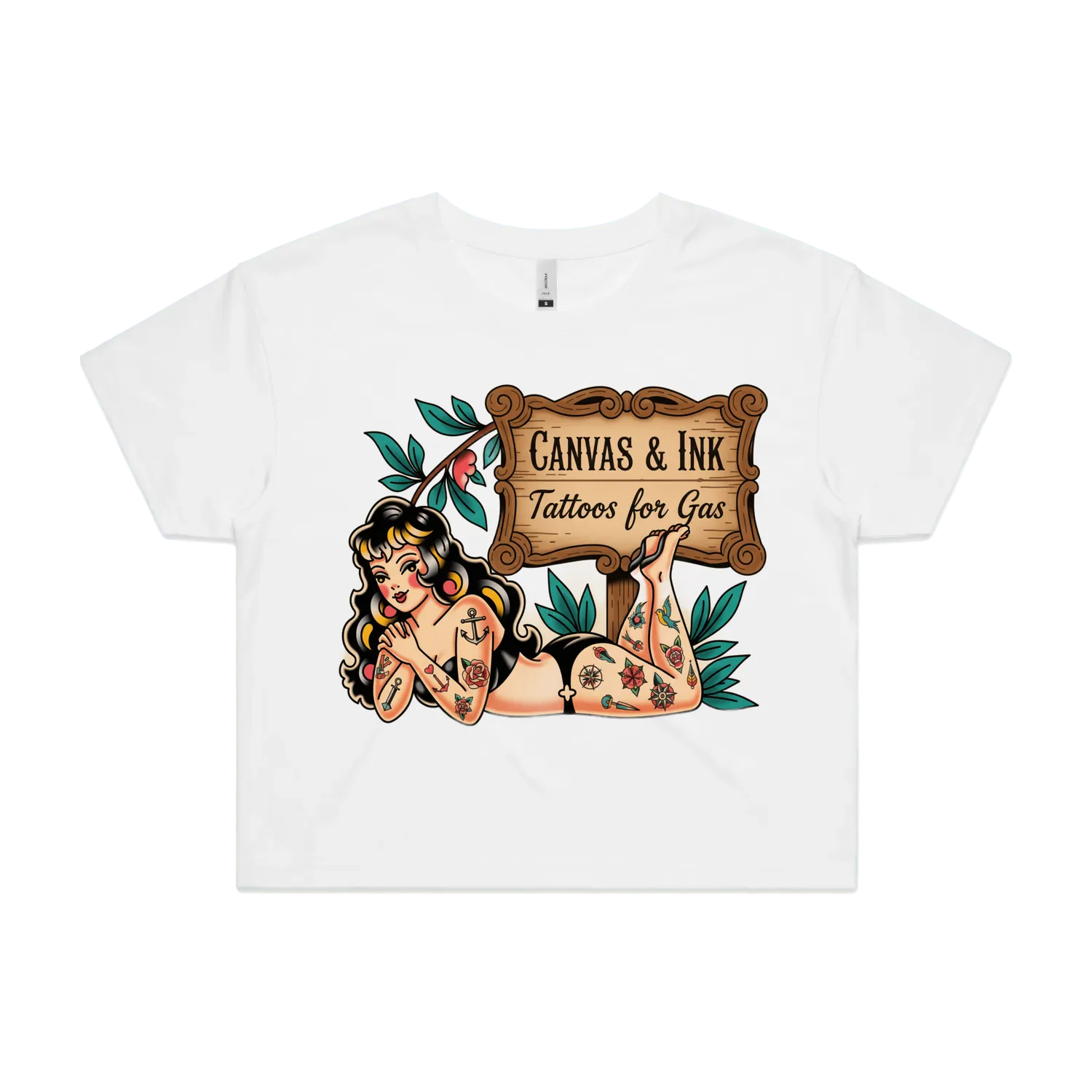 White front flat lay