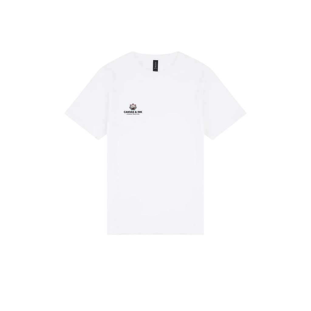 White front flat lay