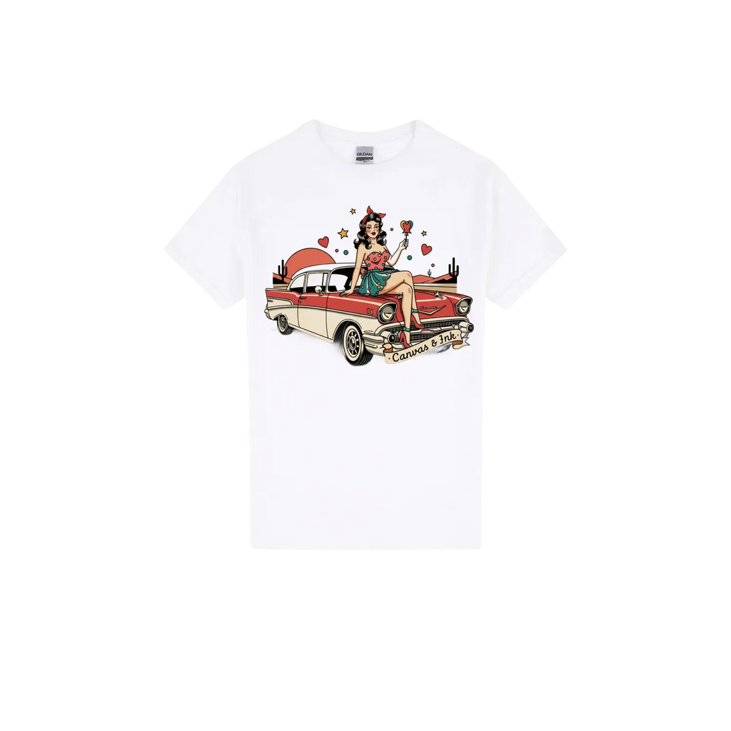 White front flat lay