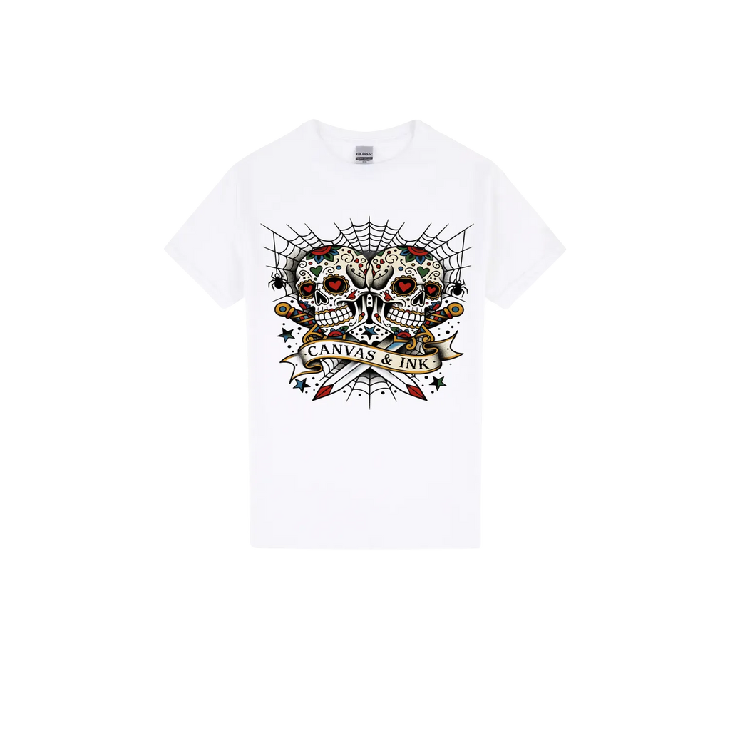 White front flat lay