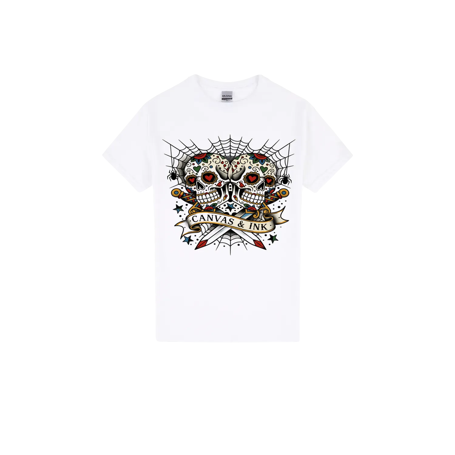 White front flat lay