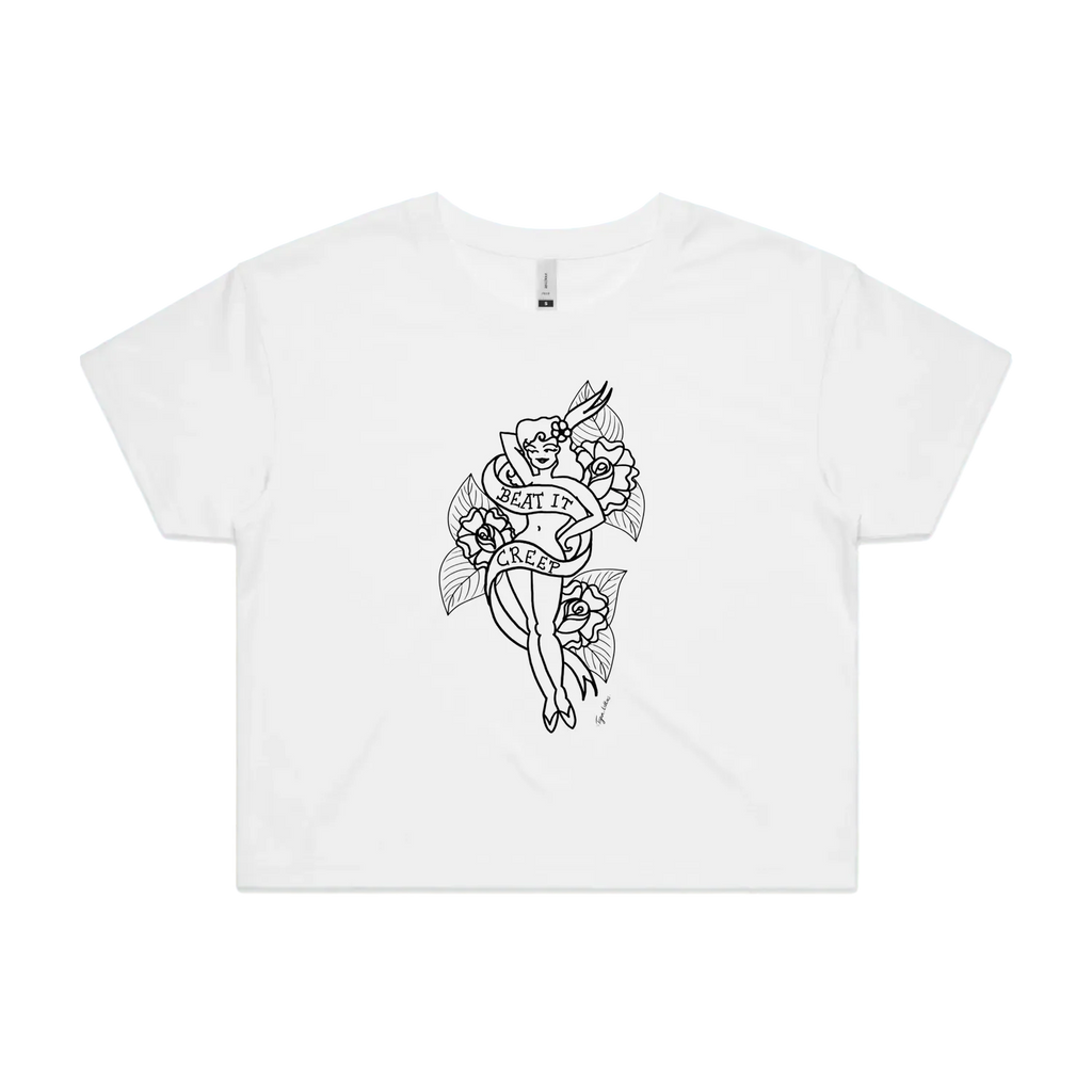 White front flat lay