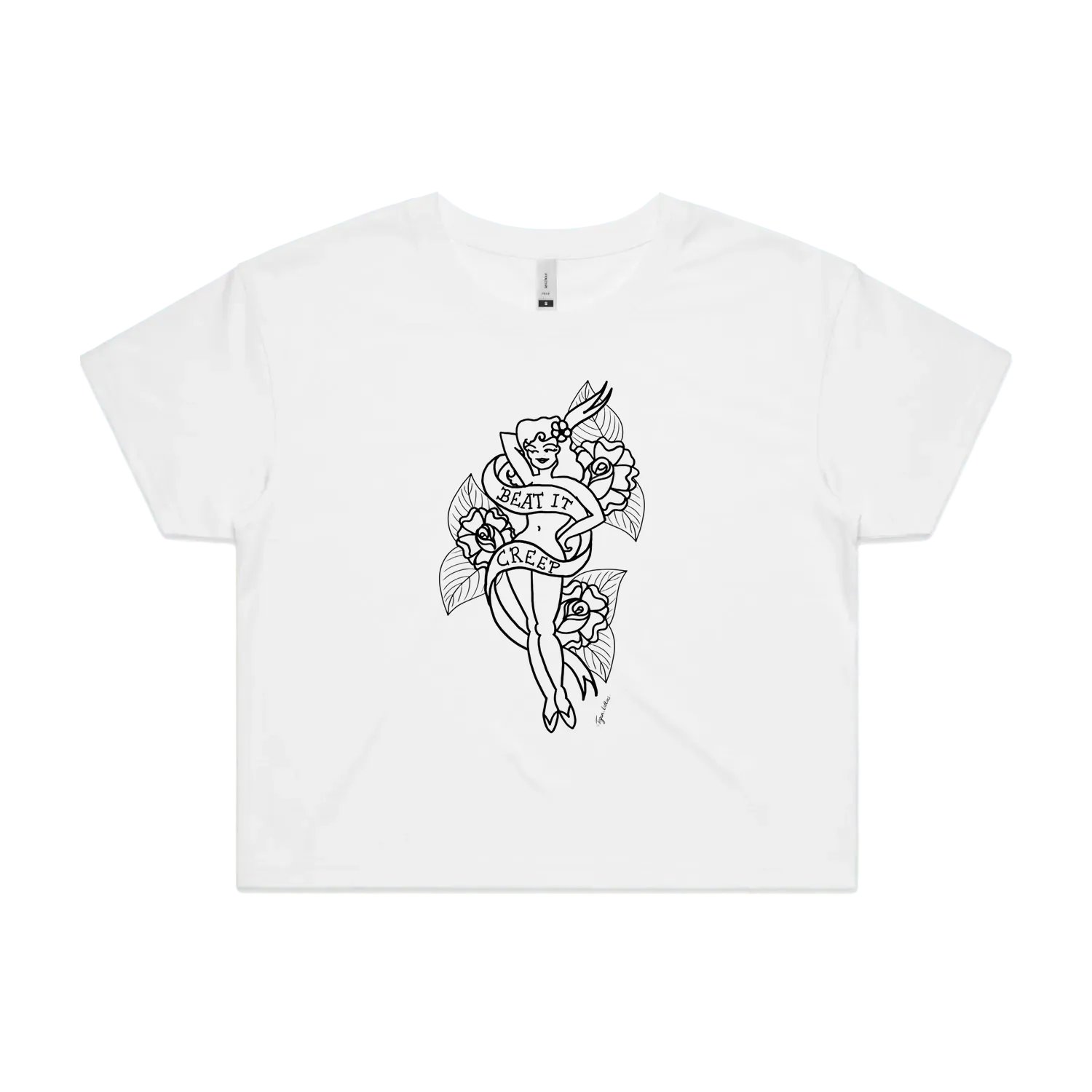 White front flat lay