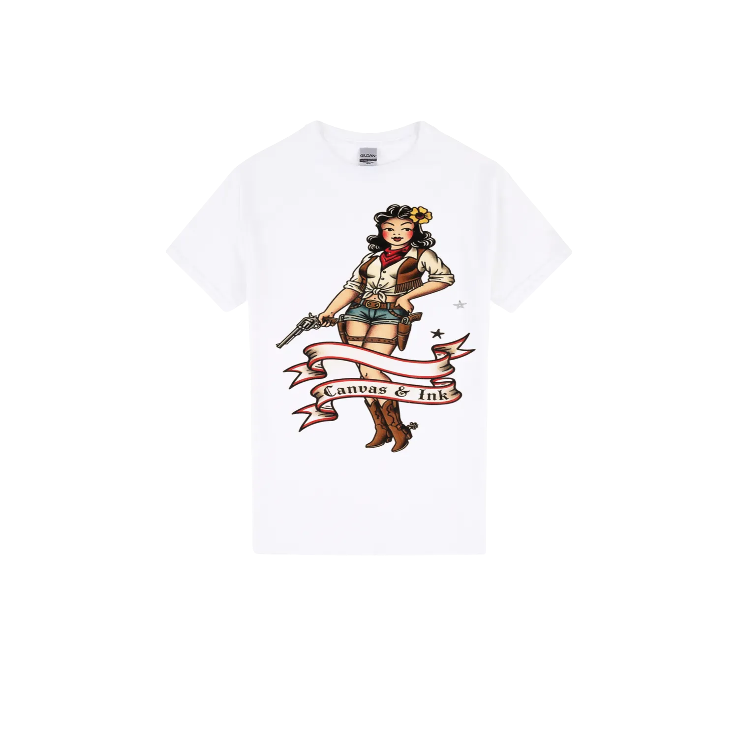 White front flat lay