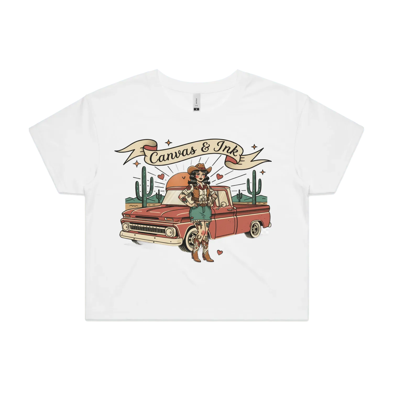 White front flat lay