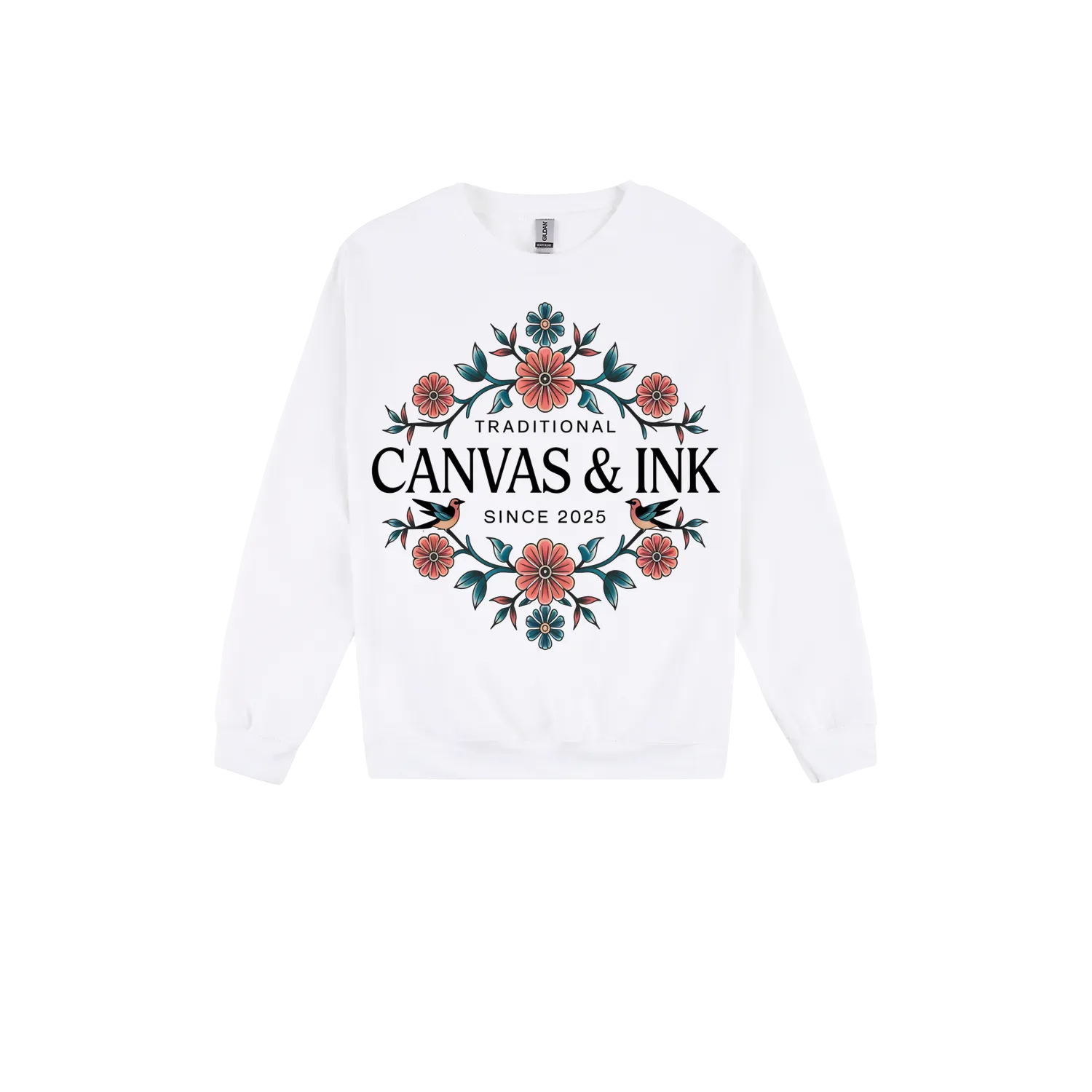 White front flat lay