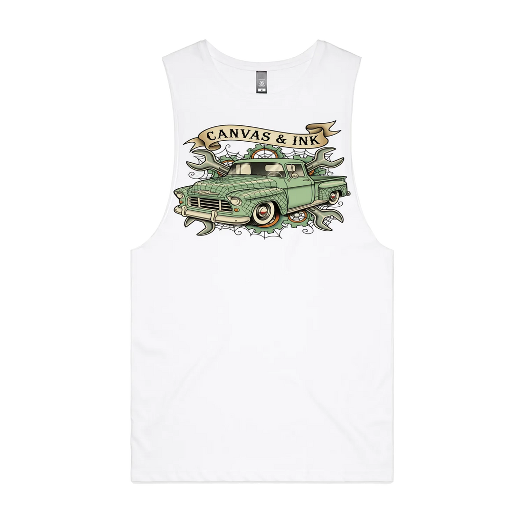 White front flat lay