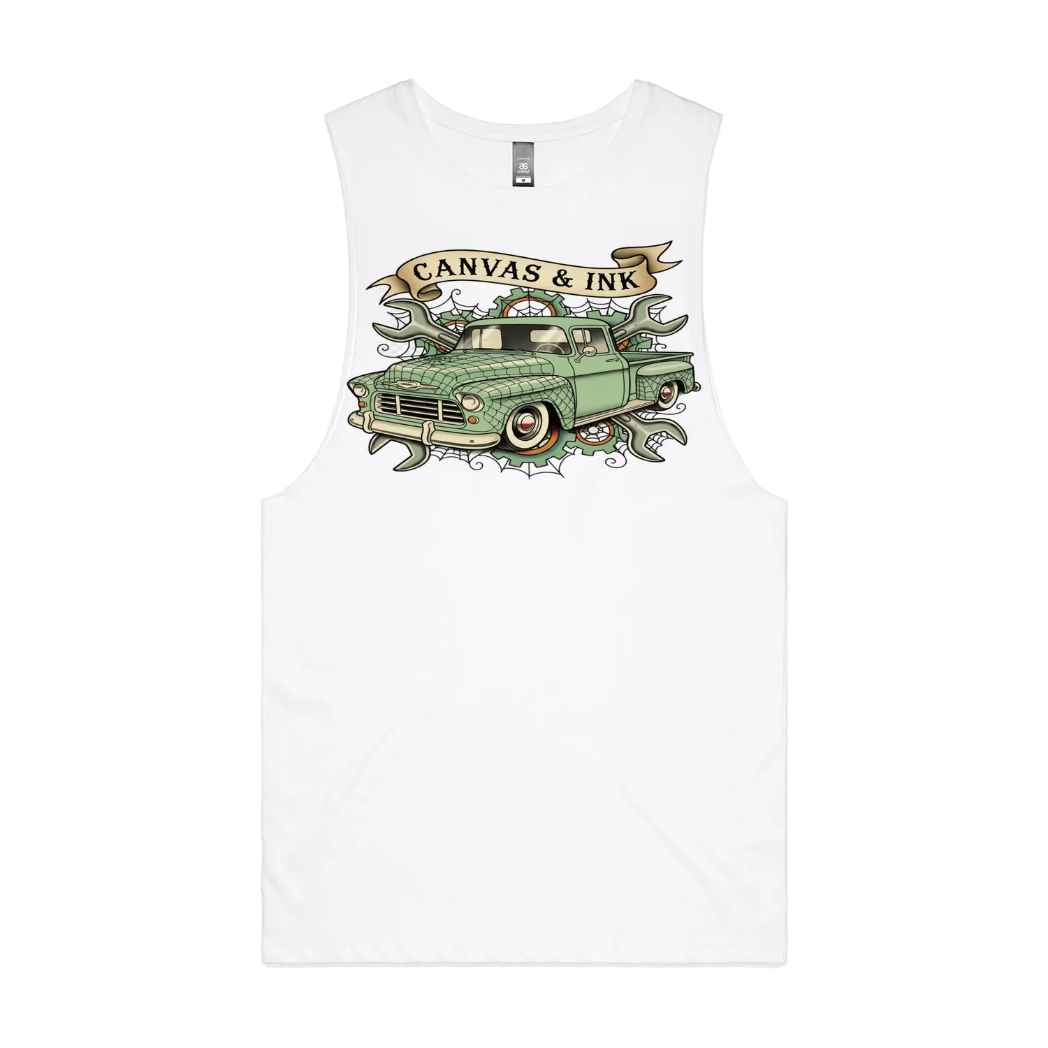 White front flat lay