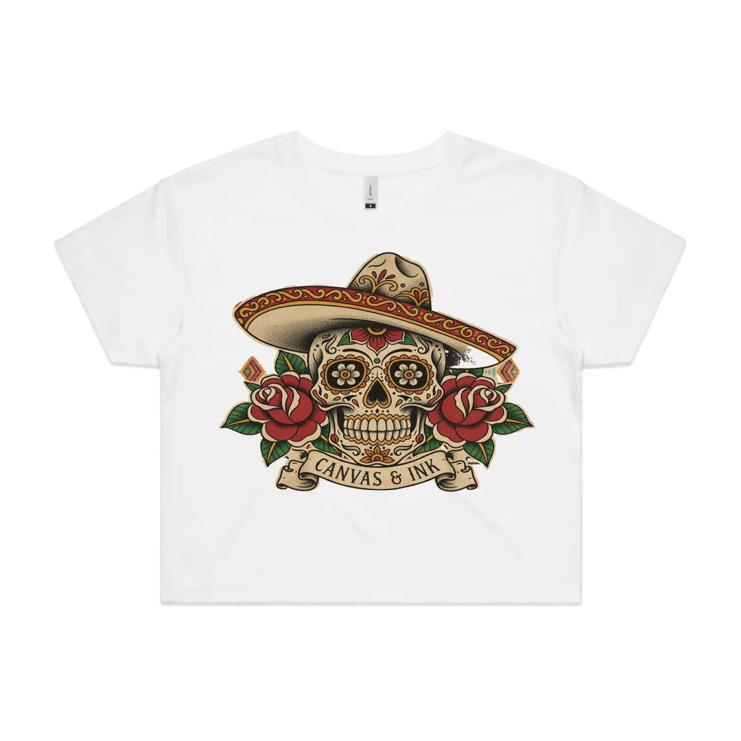 White front flat lay