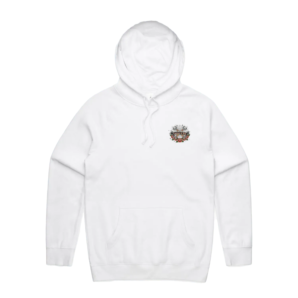 White front flat lay