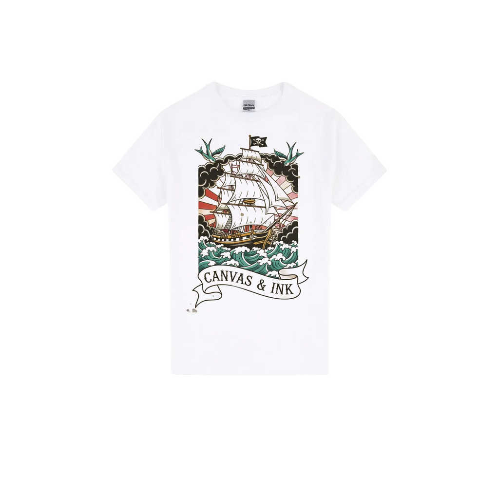 White front flat lay