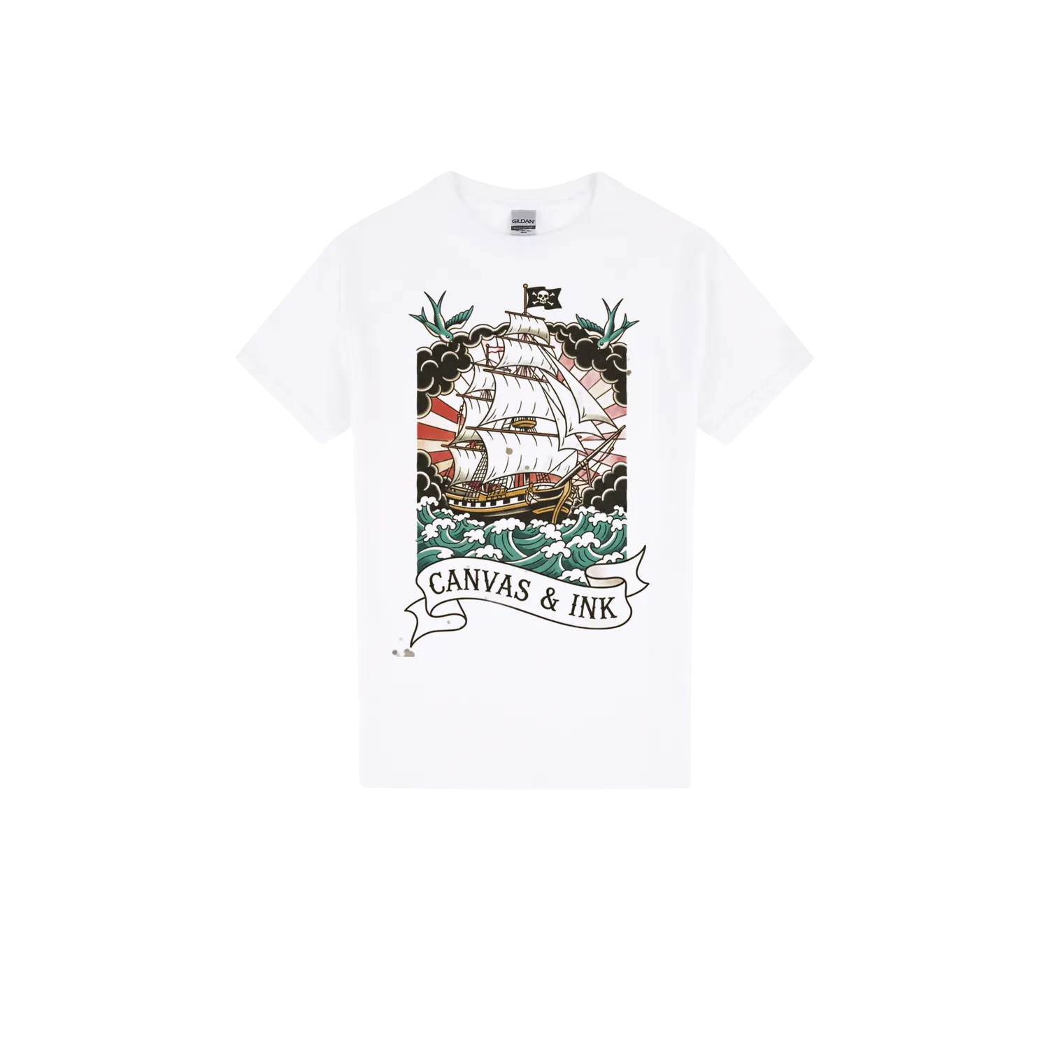 White front flat lay