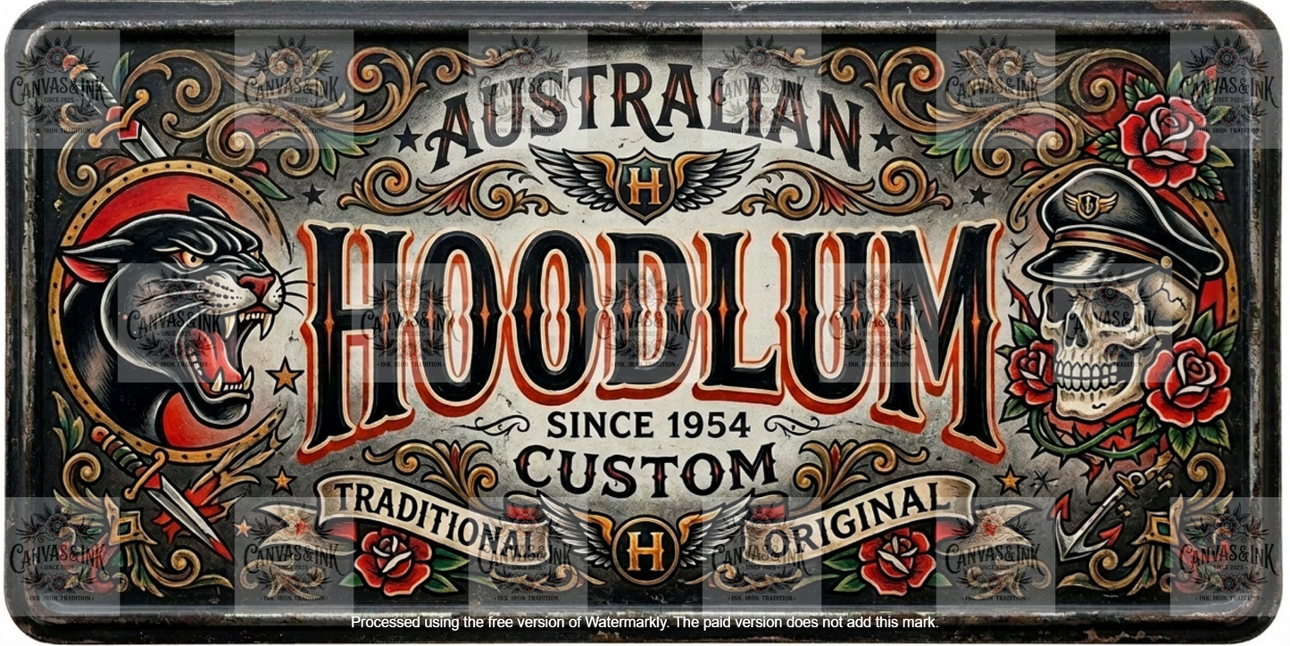 Aussie Hoodlum Licence Plate